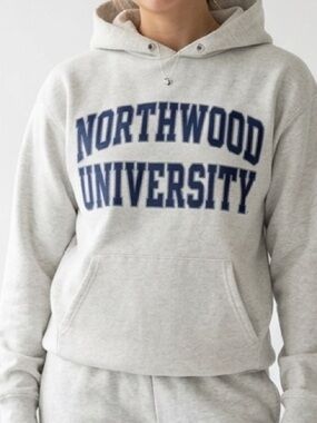 Champion Northwood University Cream Hoodie Sweatshirt Large